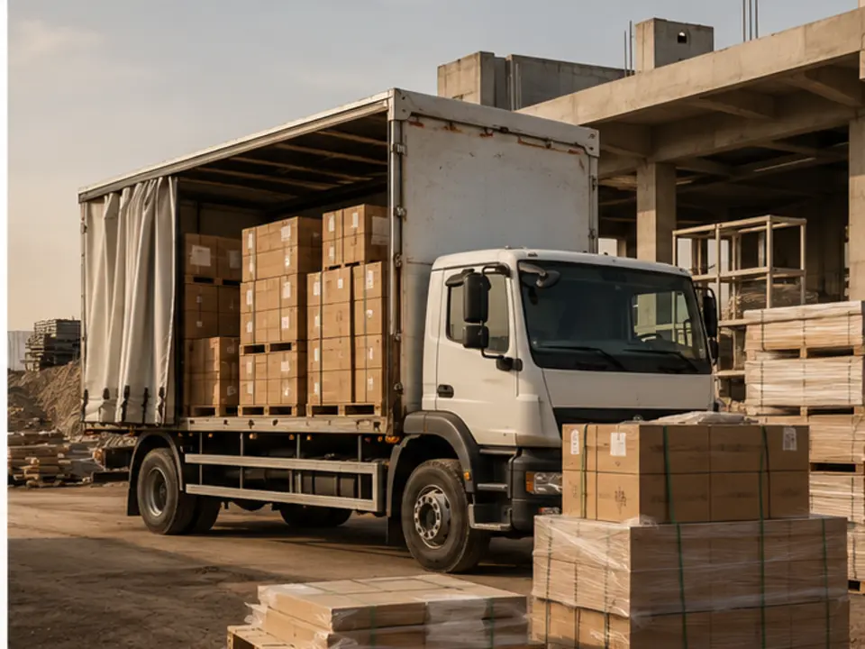 Livraison de palettes et marchandises professionnelles